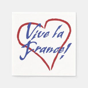 Vive La Frankreichpapiercocktail-Servietten Serviette