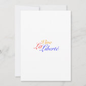 Vive La Liberté - Long Live Freedom - Französisch Einladung (Vorderseite)