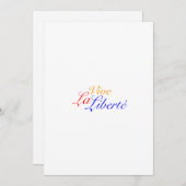 Vive La Liberté - Long Live Freedom - Französisch Einladung (Vorne/Hinten)