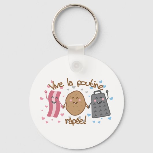 Vive la poutine râpée!! schlüsselanhänger (Vorderseite)