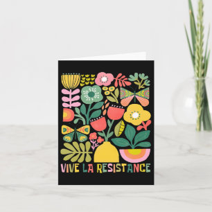 Vive La Resistance Political Retro Boho Floral Lon Karte
