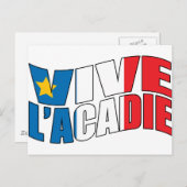 Vive l'acadie postkarte (Vorne/Hinten)