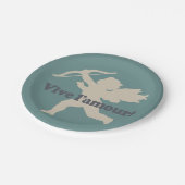 Vive L'amour Cupid Papier Teller (Schrägansicht)