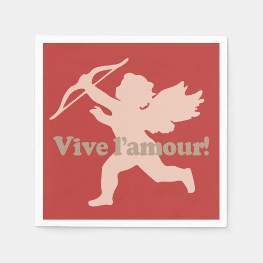 Vive L'amour Cupid Papierservietten (Vorderseite)