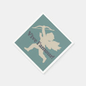 Vive L'amour Cupid Papierservietten (Ecke)