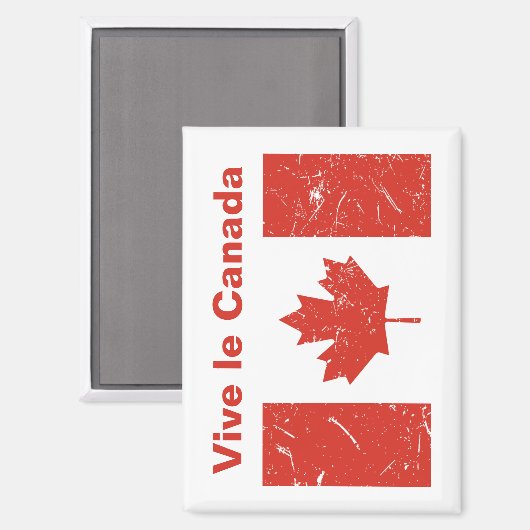 Vive le Canada Magnet (Vorderseite/Rückseite)