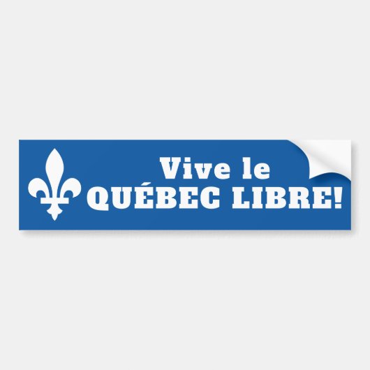 Vive le Québec libre! Autoaufkleber (Vorne)