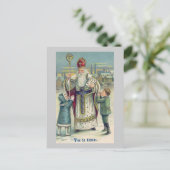 "Vive St. Nicolas" Vintages Französisch Postkarte (Stehend Vorderseite)