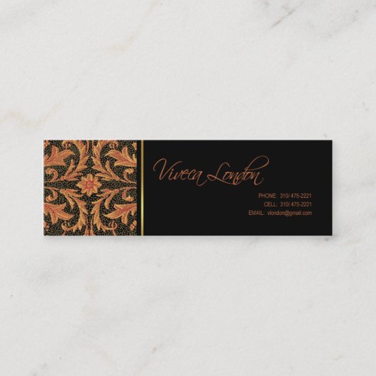 Viveca London Baroque Visitenkarte (Vorderseite)