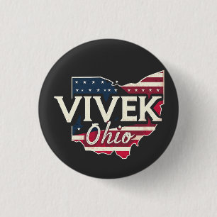 Vivek Ohio 2026 Gouverneur Republikanischer Amerik Button