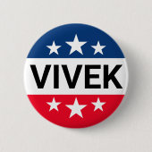 Vivek Ramaswamy 2024 - Simple Stars Ike Design Button (Vorderseite)