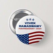 Vivek Ramaswamy für Präsident 2024 Button (Vorne & Hinten)