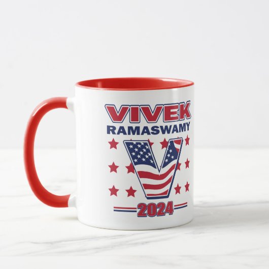 Vivek Ramaswamy für Präsident Tasse (Links)