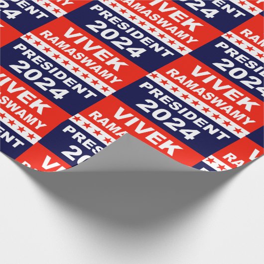 Vivek Ramaswamy Präsident 2024 Geschenkpapier (Ecke)