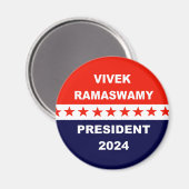 Vivek Ramaswamy Präsident 2024 Magnet (Vorderseite/Rückseite)