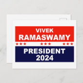 Vivek Ramaswamy Präsident 2024 Postkarte (Vorne/Hinten)