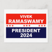 Vivek Ramaswamy Präsident 2024 Postkarte (Vorderseite)