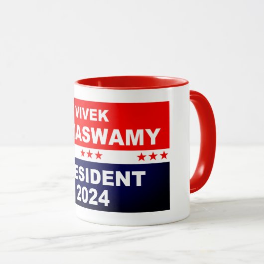 Vivek Ramaswamy Präsident 2024 Tasse (VorderseiteRechts)