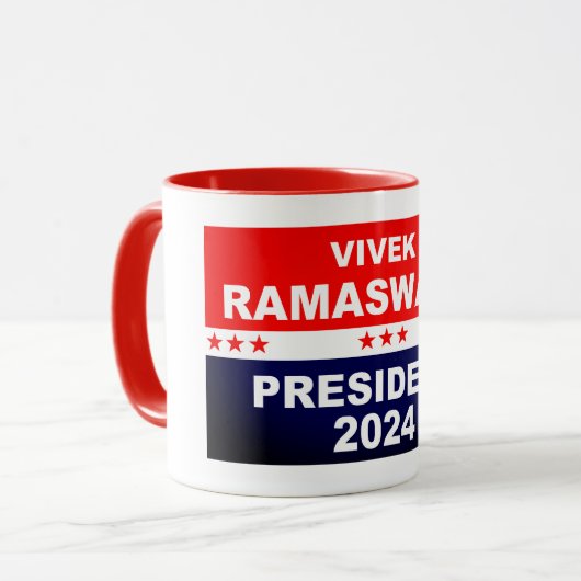 Vivek Ramaswamy Präsident 2024 Tasse (Vorderseite Links)