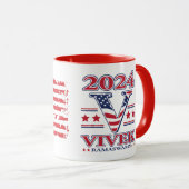 Vivek Ramswamy für Präsident Tasse (VorderseiteRechts)