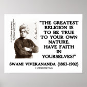 Vivekananda Beste Religion wahr zu sein Poster (Vorne)