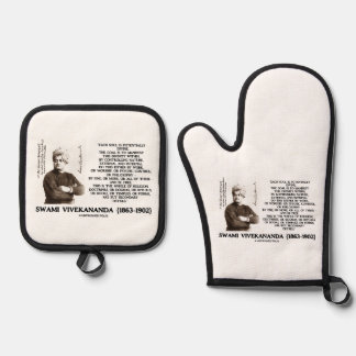 Vivekananda Jede Seele ist potenziell göttlich Sei Ofenhandschuh & Topflappen-Set