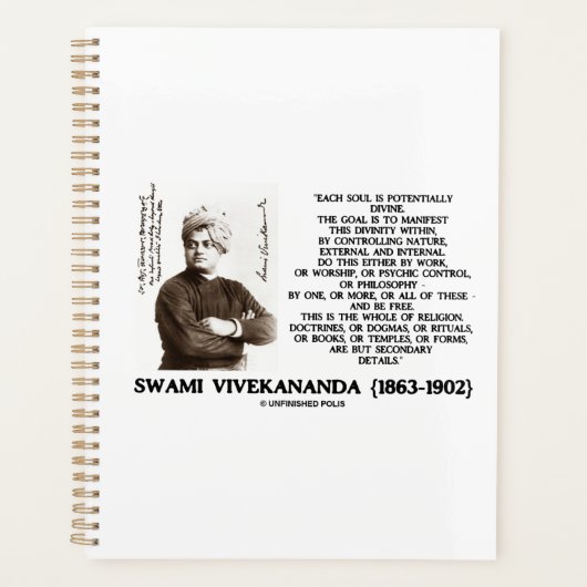 Vivekananda Jede Seele ist potenziell göttlich Sei Planer (Vorderseite)
