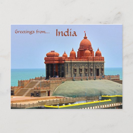 Vivekananda Rock Memorial Kanyakumari Indien Postkarte (Vorderseite)