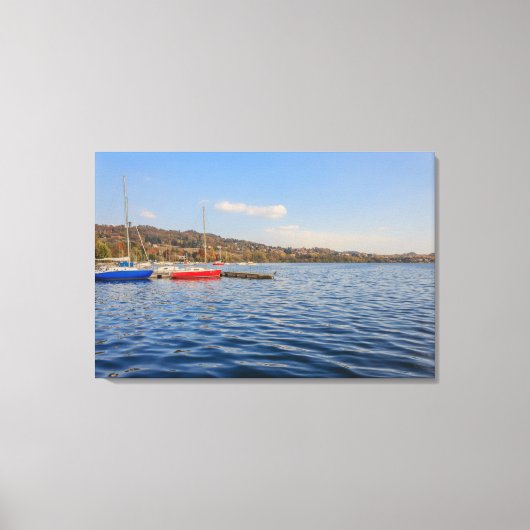 Viverone See auf Leinwand drucksvoll (Vorderseite)