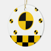 Viverzweigte Crash-Testmarkierungen Keramik Ornament (Links)