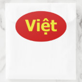 Vivette Ovaler Aufkleber (Tasche)