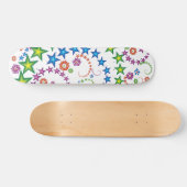 Viviale Sterne_2 auf Holz Skateboard (Horizontal)