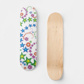 Viviale Sterne_2 auf Holz Skateboard (Vorderseite)
