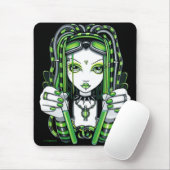"Vivian" Cybergoth Dark Industrial Fairy Mousepad (Mit Mouse)