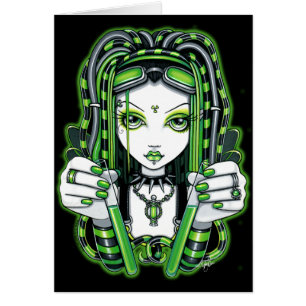 "Vivian" Cybergoth dunkle industrielle Feen-Karte