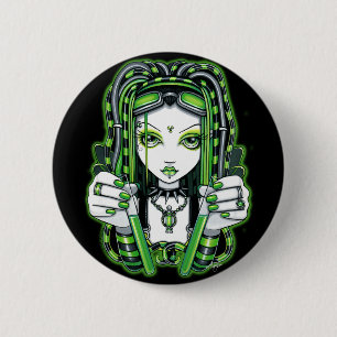 "Vivian" Cybergoth dunkler industrieller Button