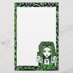 "Vivian" Cybergoth dunkles industrielles Briefpapier