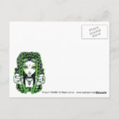Vivian Cybergoth Toxic Green Fairy Postcard Postkarte (Rückseite)