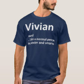 VIVIAN Definition Personalisiert Name Funny Gift T-Shirt (Vorderseite)