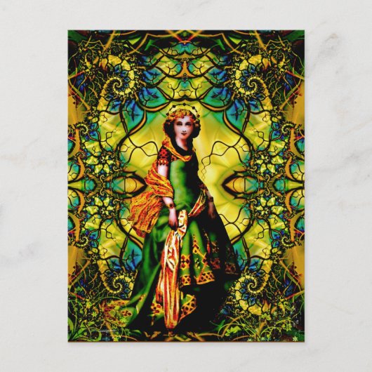 Vivian, Göttin der Waldmystik Postkarte (Vorderseite)