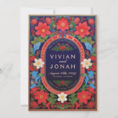 VIVIAN I Floral Wedding Save the Date Einladungen (Vorderseite)