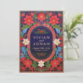 VIVIAN I Floral Wedding Save the Date Einladungen (Stehend Vorderseite)