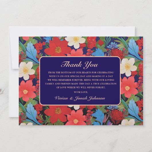 VIVIAN I - Hochzeit danke Ihnen Karten groß (Rückseite)