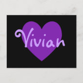 Vivian in Lila Postkarte (Vorderseite)