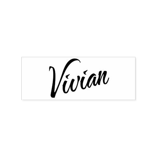 Vivian Name cursive dekorative Skript-Schriftart Gummistempel (Prägung)