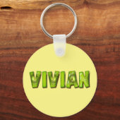 Vivian Name Kiwi Design Schlüsselanhänger (Vorderseite)