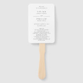 Vivian Simple Elegant Wedding Program Fächer (Vorderseite)