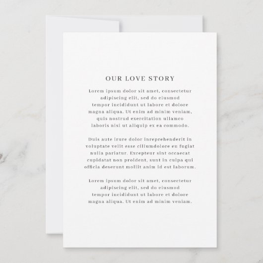 Vivian Simple Elegant Wedding Save The Date (Rückseite)