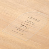 Vivian Simple Elegant Wedding Save the Date Acryleinladungen (Ablage )