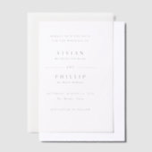 Vivian Simple Elegant Wedding Save the Date Pergament Einladungen (Versetzt)